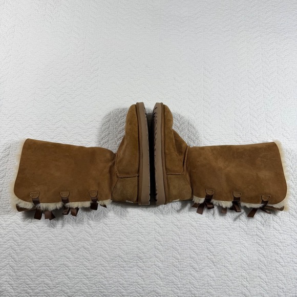 UGG Australia Bailey Tall II Boots Women\'s Size 8 Chestnut Suede Bow Back‎ main image 7